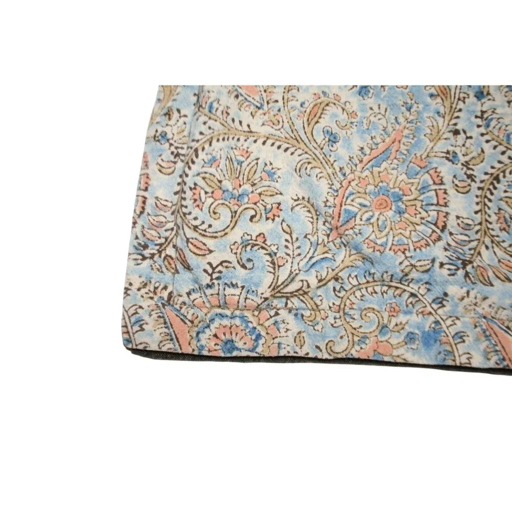 Crate & Barrel Ketu Pillow Covers 23x23 Set of 2 Paisley Floral Farmhouse Boho